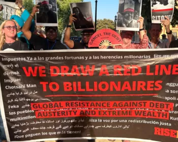 Thousands rise up in 84 cities worldwide to draw a red line to the era of Billionaires and dismantle the system built to serve the 1%